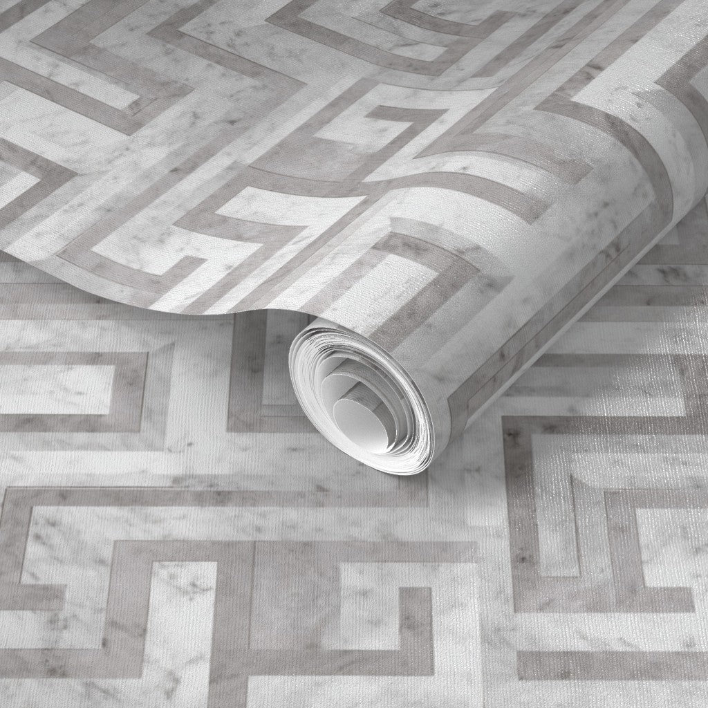 PP wallpaper type roll | greek-key-wallpaper-1 | Meander Gray | Non-Pasted