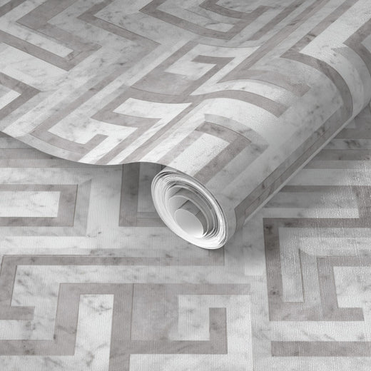 PP wallpaper type roll | greek-key-wallpaper-1 | Meander Gray | Non-Pasted