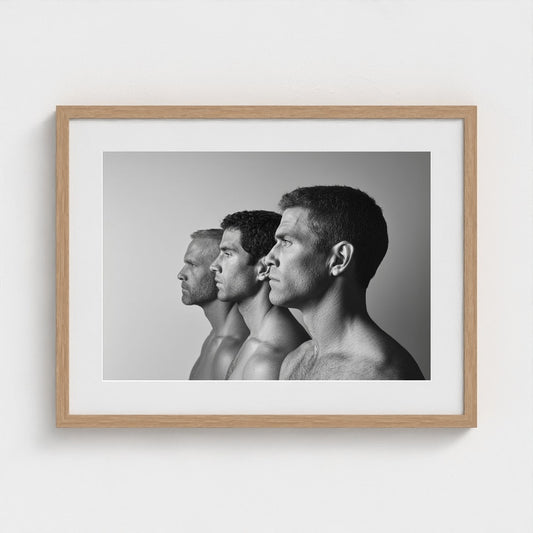 Masculine Profile Study in Minimal Grayscale Tones