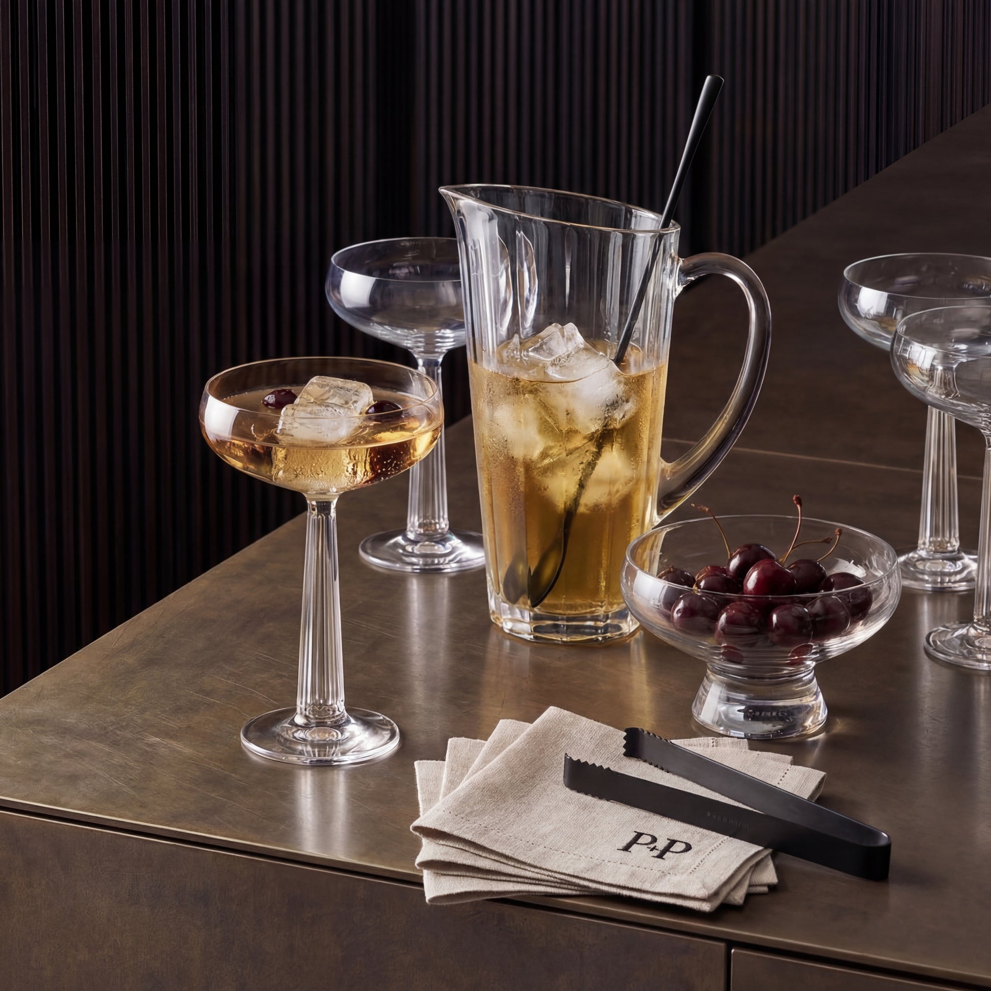 Alternate view of Big Top Set of 2 Coupe Glasses | Provenance & Patina