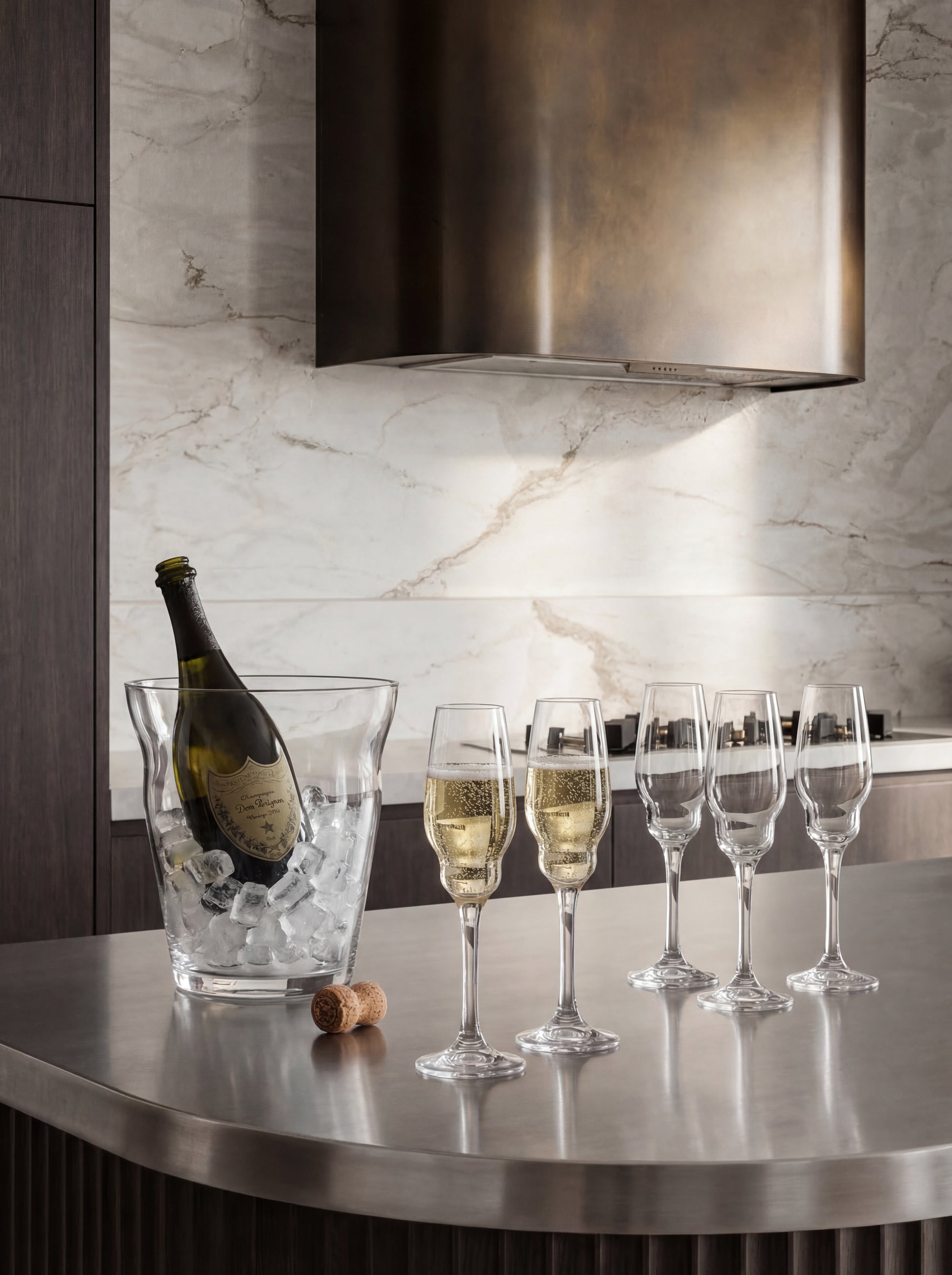 Alternate view of OMNIA Bey Set of 4 Champagne Glasses | Provenance & Patina