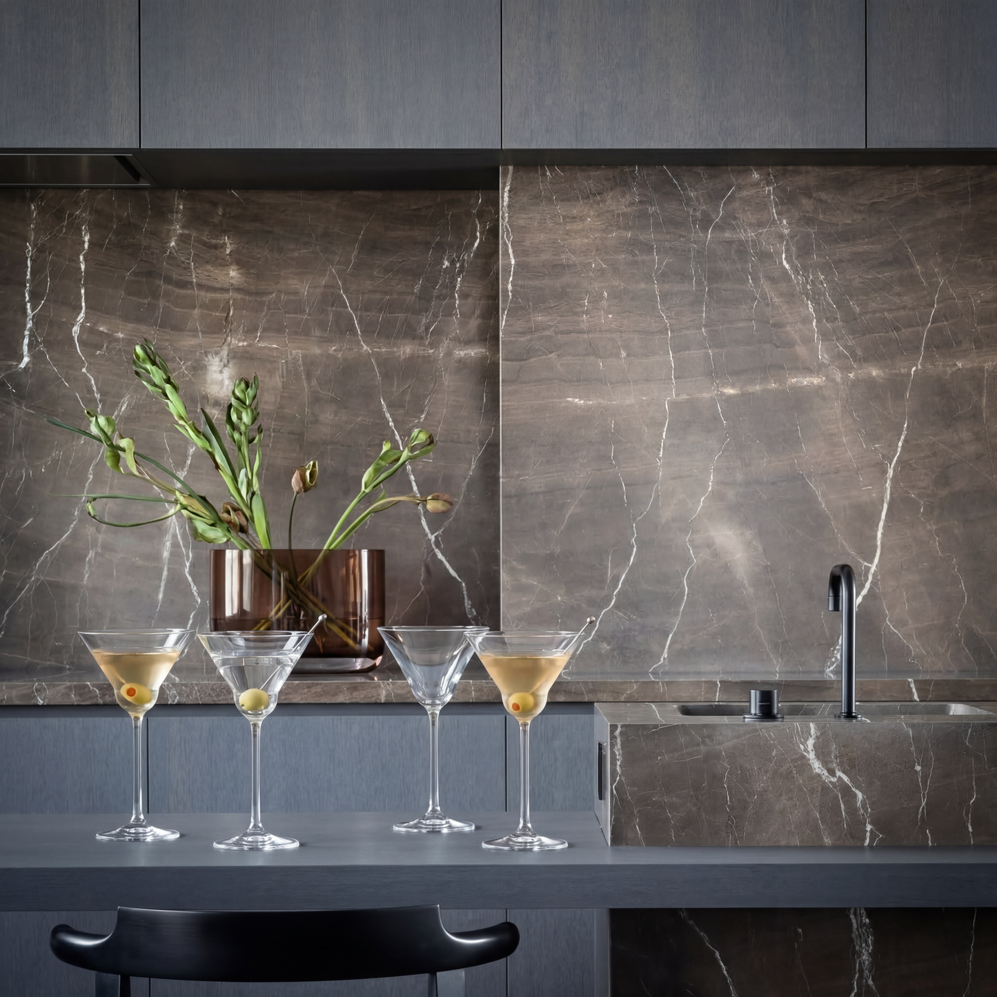 Alternate view of Vintage Set of 2 Martini Glasses | Provenance & Patina