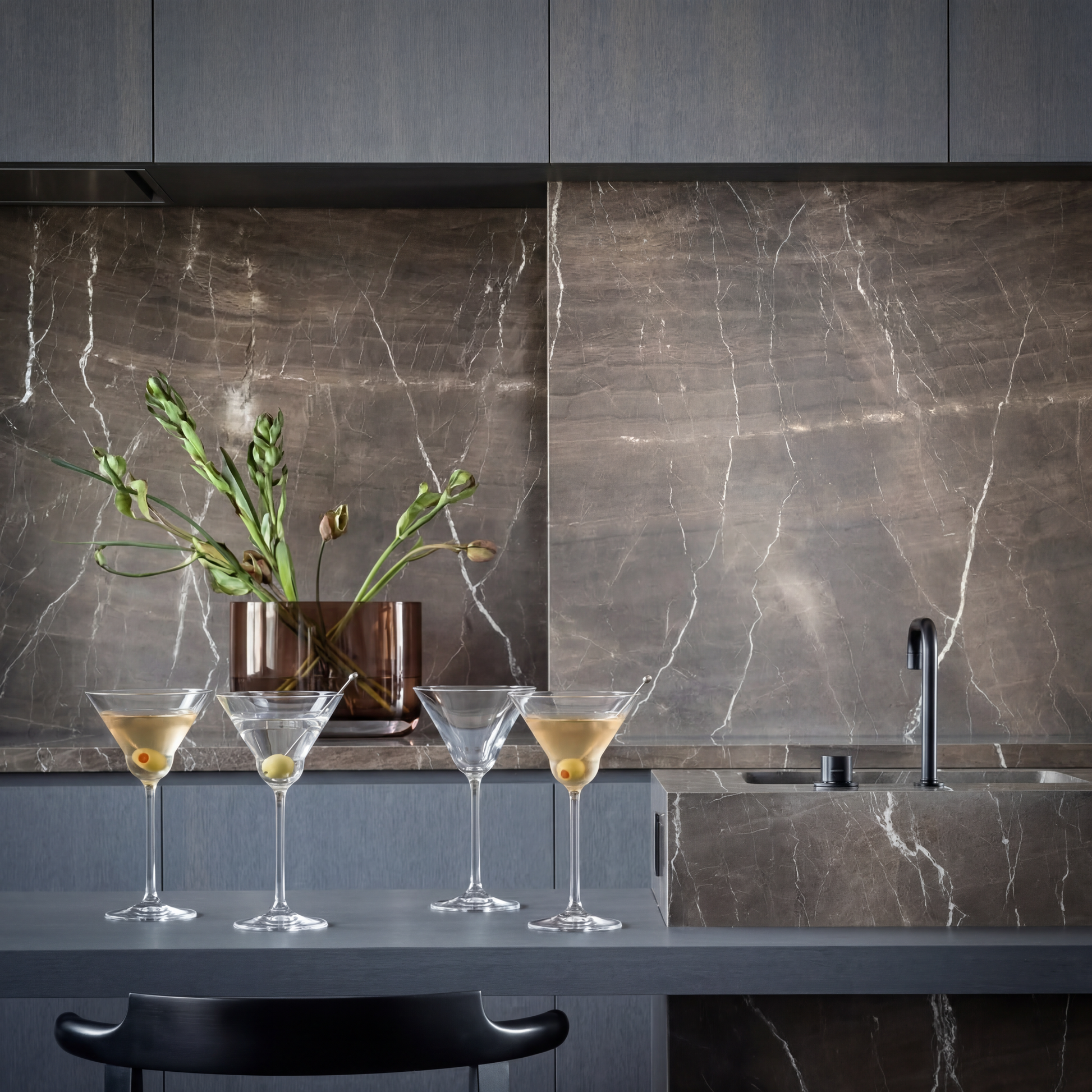Alternate view of Vintage Set of 2 Martini Glasses | Provenance & Patina
