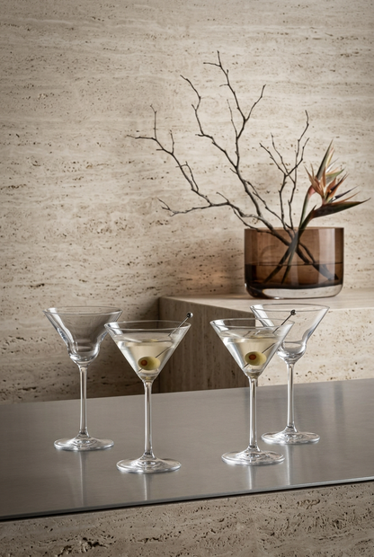 Lifestyle view of Vintage Set of 2 Martini Glasses | Provenance & Patina