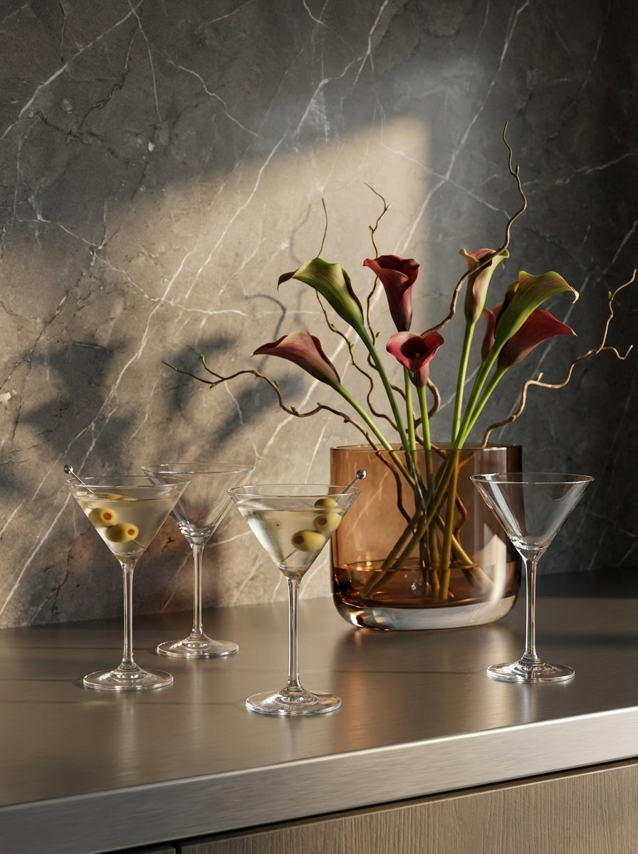 Alternate view of Vintage Set of 2 Martini Glasses | Provenance & Patina