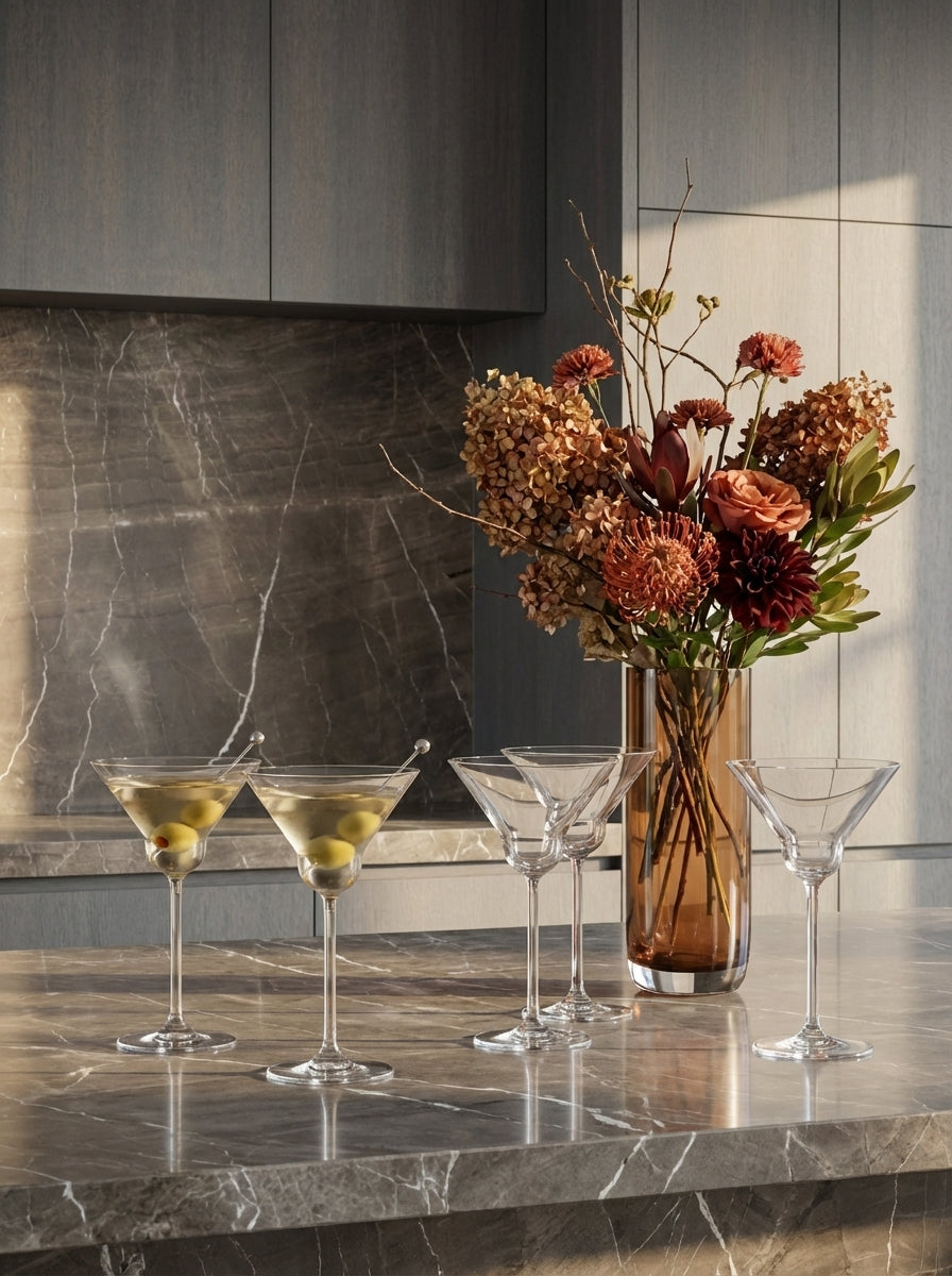 Alternate view of Vintage Set of 2 Martini Glasses | Provenance & Patina