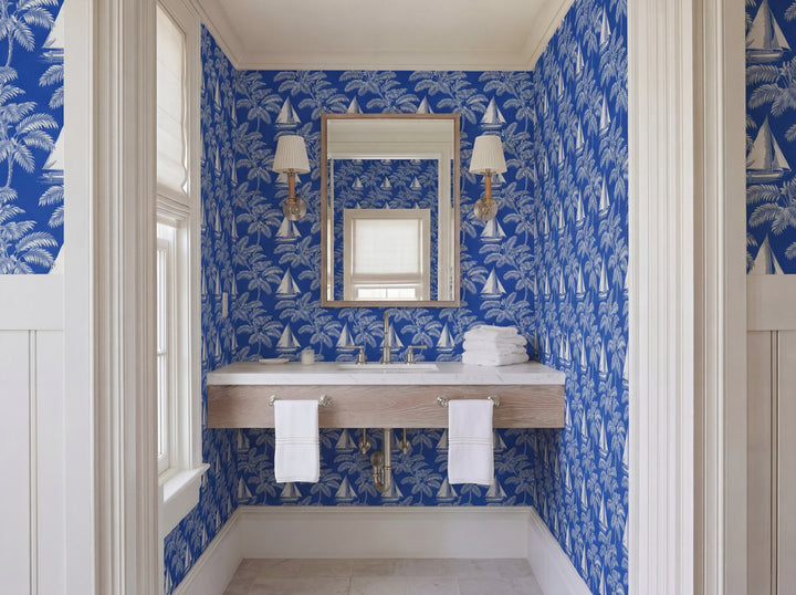 Close up detail of Sail Away Wallpaper | Provenance & Patina