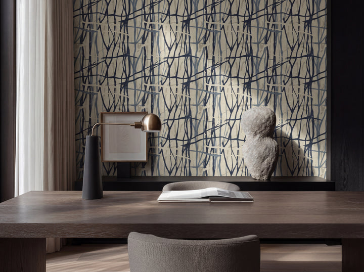 Close up detail of Scribble Wallpaper | Provenance & Patina