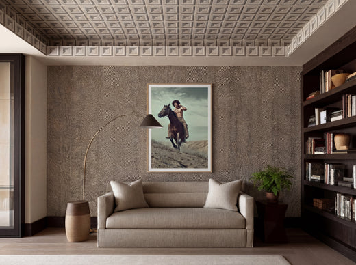 Close up detail of Louis Kahn Inspired Block Rhythm Tile Panel - Luxury Wallpaper | Provenance & Patina