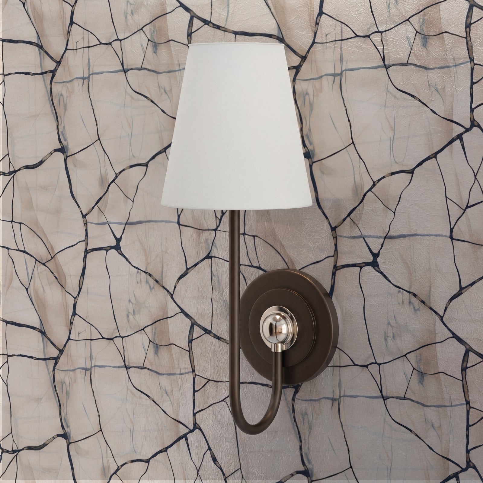 Alternate view of Crackled Porcelain Medium Repeat Wallpaper | Provenance & Patina