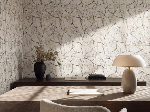 Alternate view of Crackled Porcelain Medium Repeat Wallpaper | Provenance & Patina