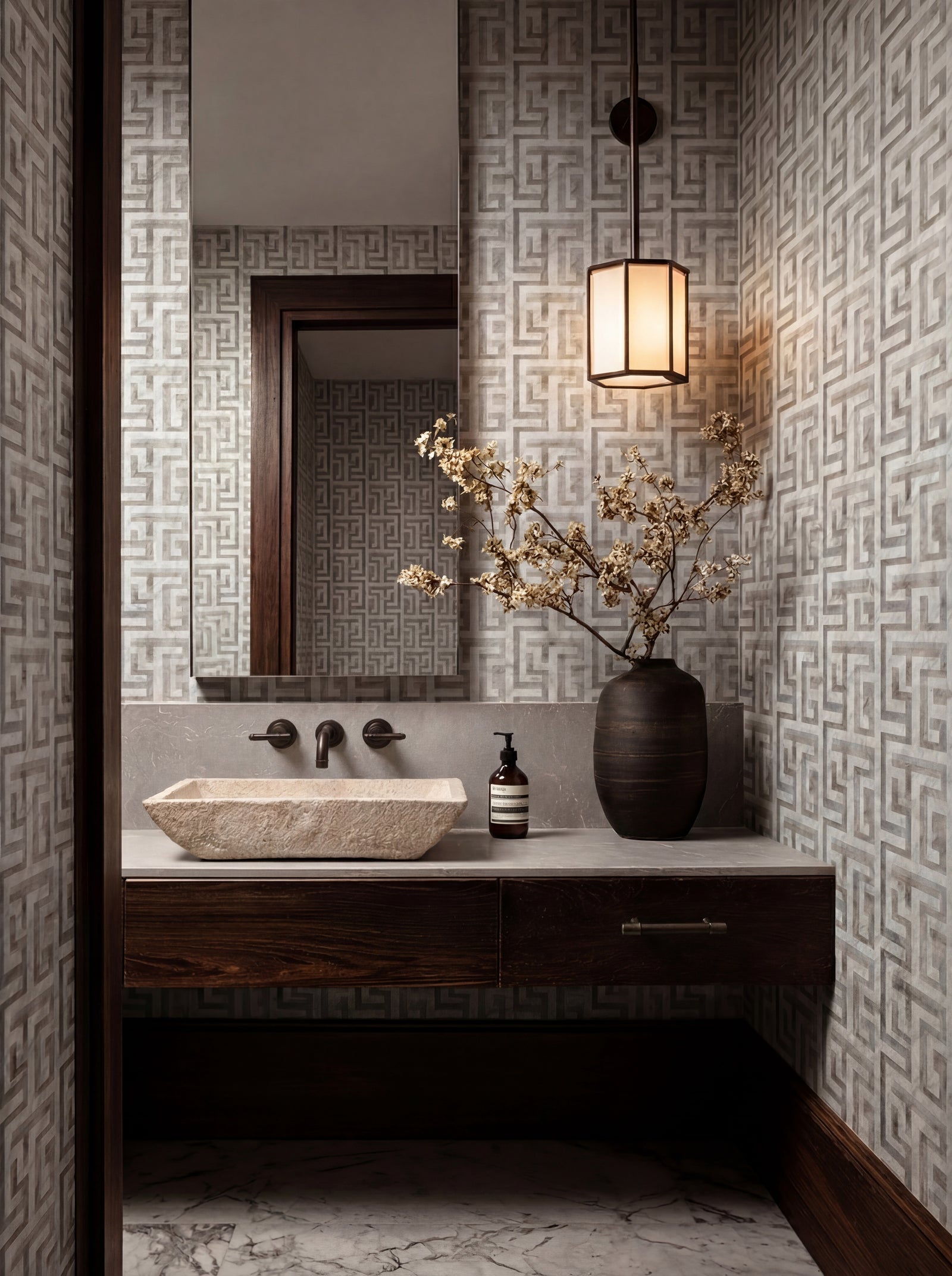 Alternate view of Greek Key Wallpaper | Provenance & Patina