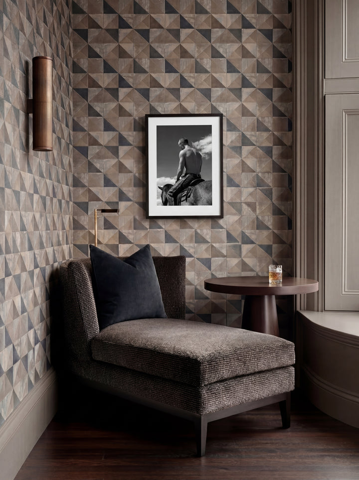 Alternate view of Albers Inspired Offset Patina Panel Wallpaper | Provenance & Patina