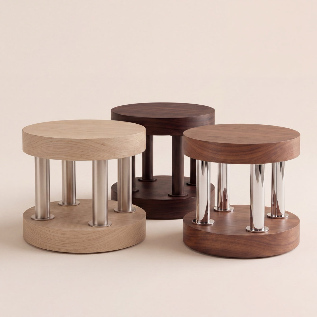 Modern ash cocktail table detailing clean geometric lines and wood grain.