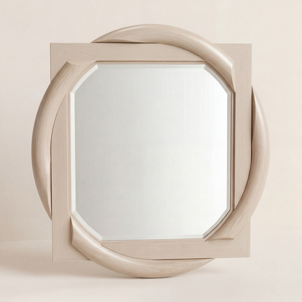 Corner angle of the premium oak Mazza frame illustrating the matte finish