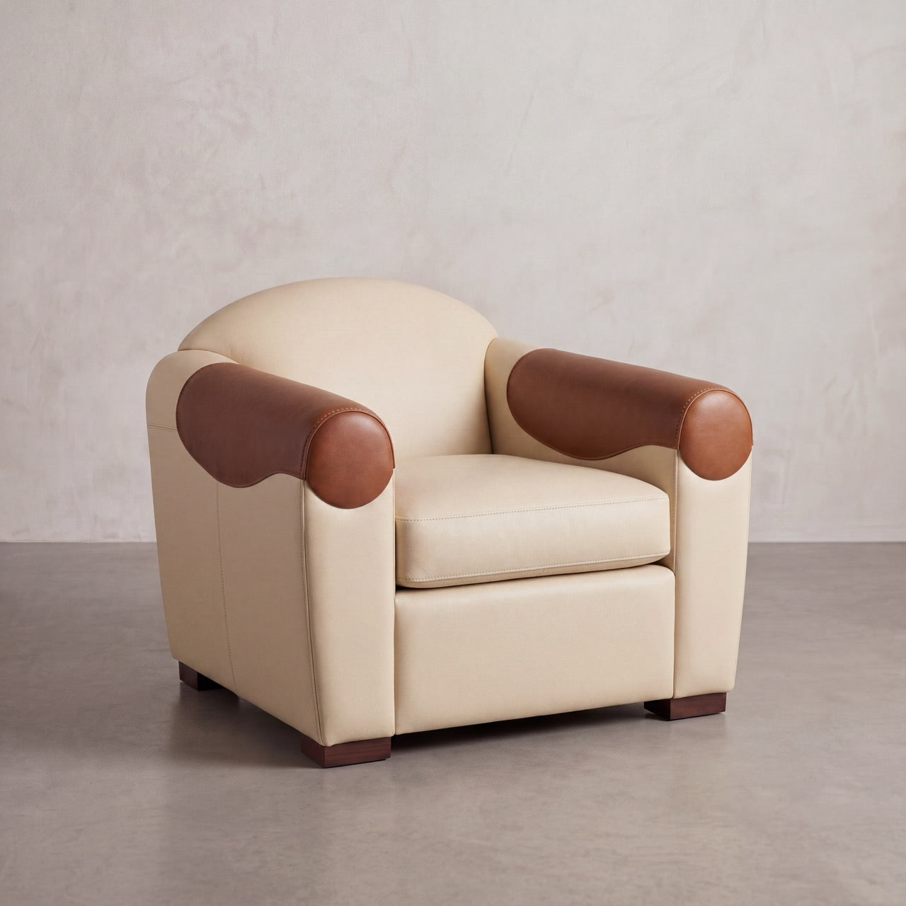 Saddle Leather Armchair presented as a focal accent piece
