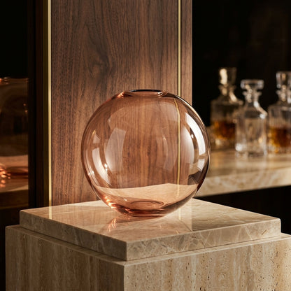 Mars Vase Large Steel Apricot Gemini marble editorial product cover