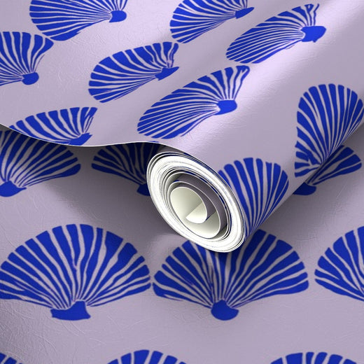 PP wallpaper type roll | modern-scallop-wallpaper | Purple | Metallic
