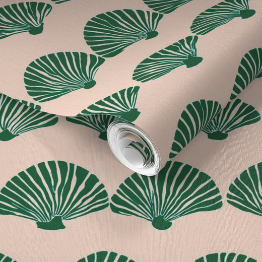 PP wallpaper type roll | modern-scallop-wallpaper | Pink | Non-Pasted