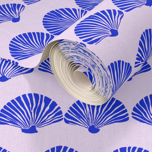 PP wallpaper type roll | modern-scallop-wallpaper | Purple | Grass Cloth