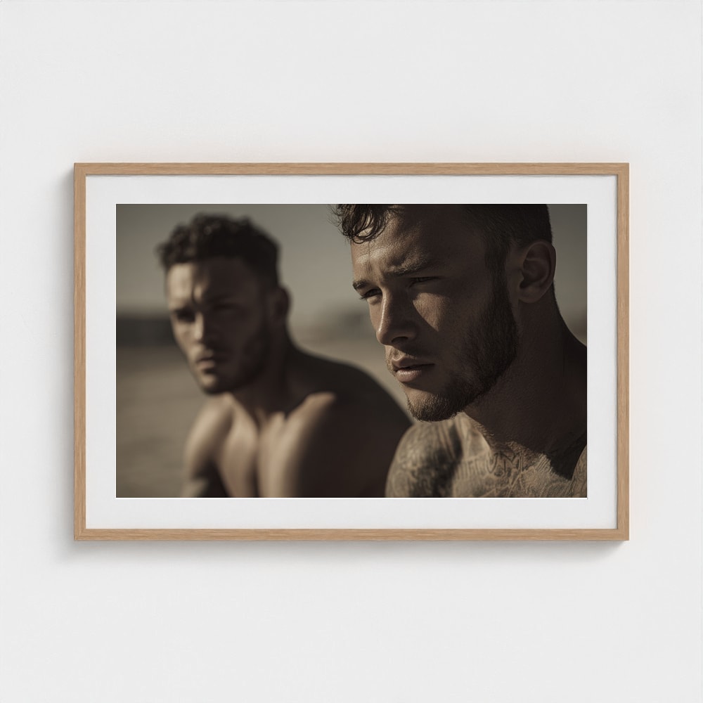 Masculine Sepia Portrait Study in Soft Neutral Tones