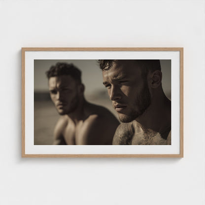 Masculine Sepia Portrait Study in Soft Neutral Tones