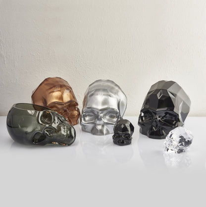 Lifestyle view of Memento Mori Skull Bowl Smoke Small Barware | Provenance & Patina