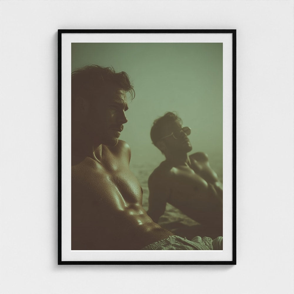 Contemplative Male Portrait on a Tonal Quiet Beach