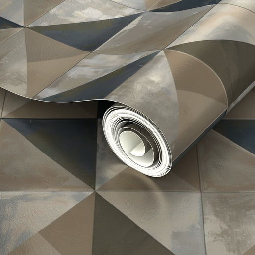 PP wallpaper type roll | albers-inspired-offset-patina-panel-wallpaper | Patina | Metallic