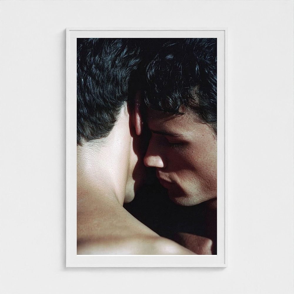 Intimate Dual Male Portrait in Soft Shadow Tones