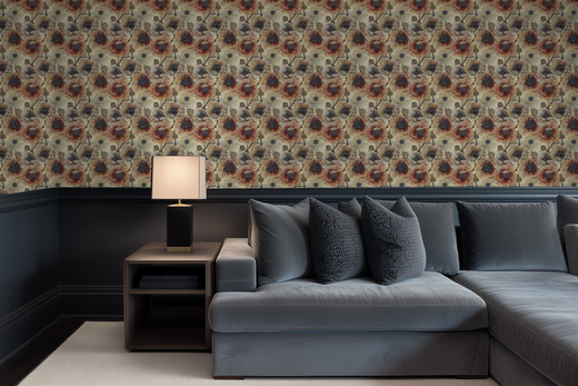 Alternate view of Sunset Poppy Anenome Wallpaper | Provenance & Patina