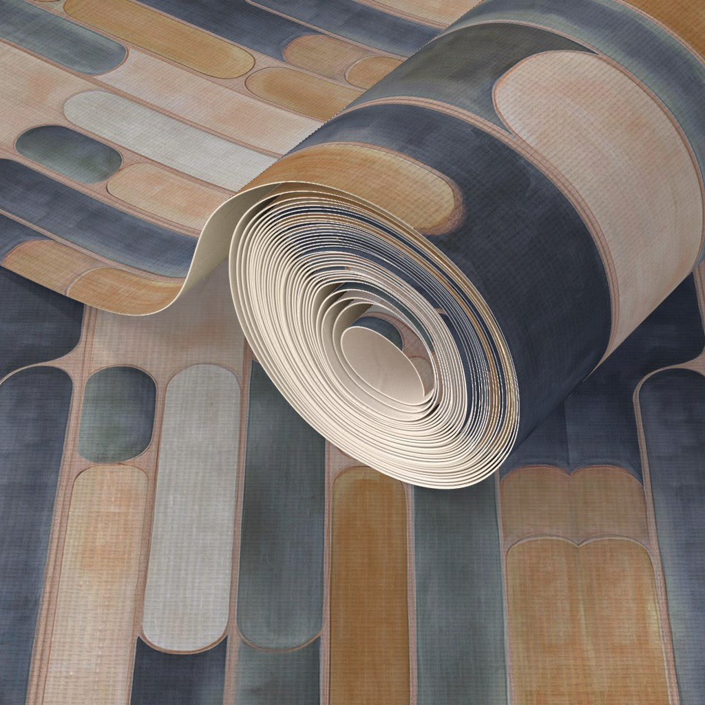 PP wallpaper type roll | tempo-wallpaper | Navy | Grass Cloth