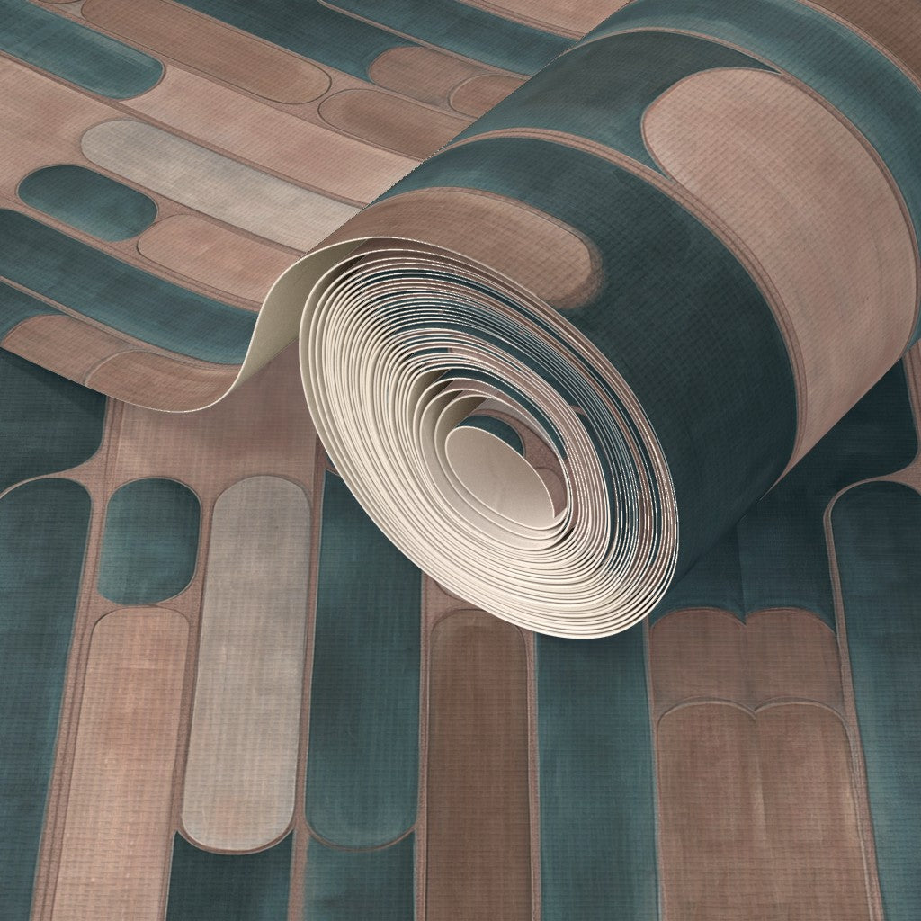 PP wallpaper type roll | tempo-wallpaper | Teal | Grass Cloth