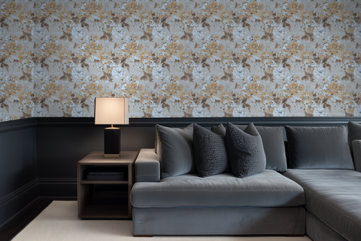 Alternate view of Watercolor Flora Wallpaper | Provenance & Patina