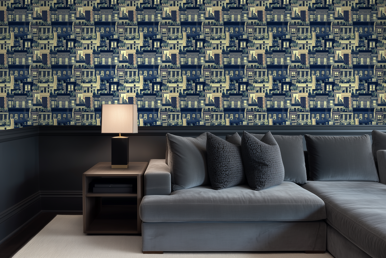 Alternate view of West Village Rooftops Wallpaper | Provenance & Patina
