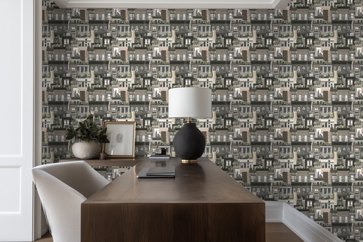 Alternate view of West Village Rooftops Wallpaper | Provenance & Patina