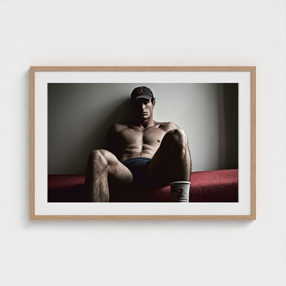 Contemplative Male Portrait in Shadowed Grey Tones