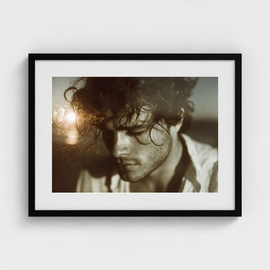 Contemplative Man Portrait with Diffused Window Light