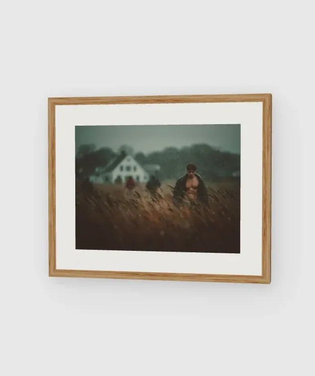 Farmhouse at Dusk framed artwork preview