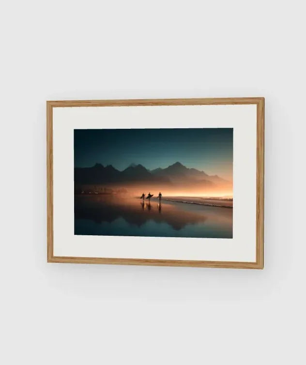 Cape Town Sunset Surf framed artwork preview
