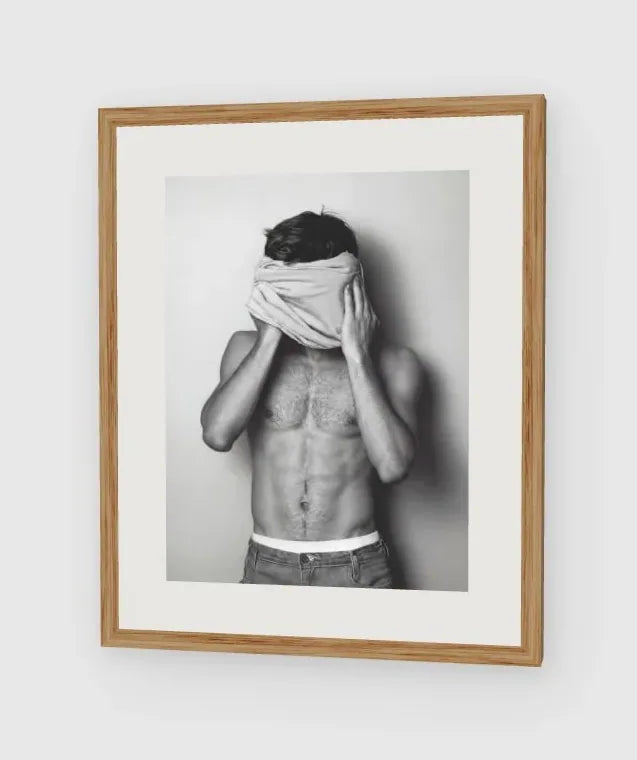 Concealed Male Portrait framed artwork preview