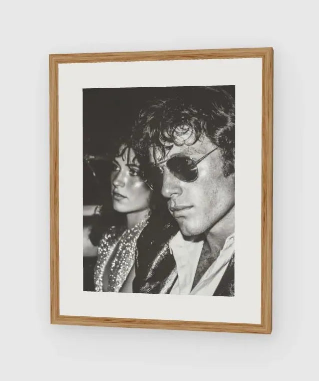 Dual Portrait in Monochrome Tones framed artwork preview
