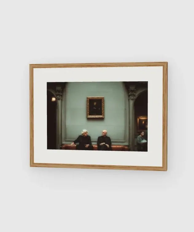 Men at the Museum framed artwork preview