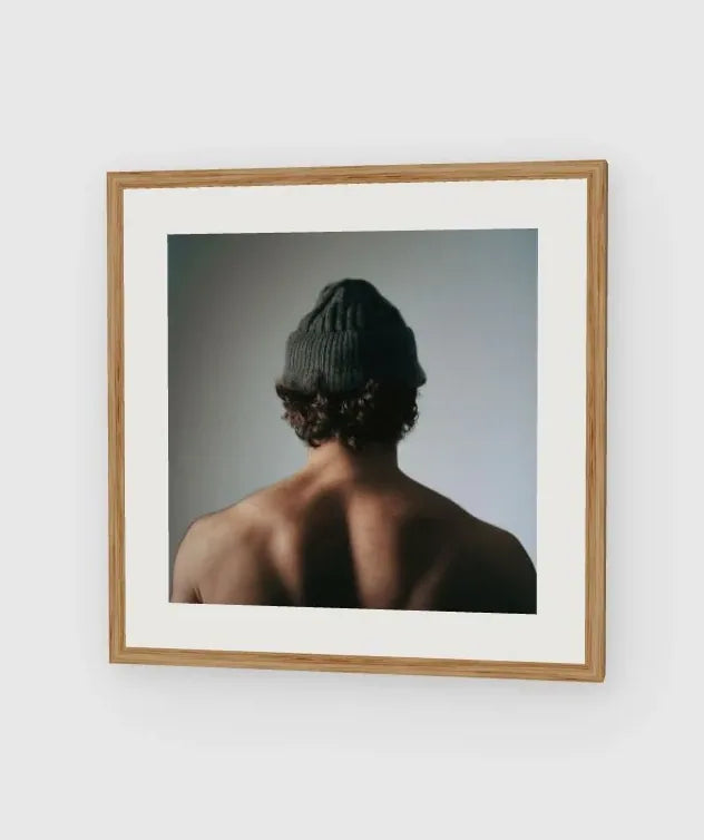 Green Beanie framed artwork preview