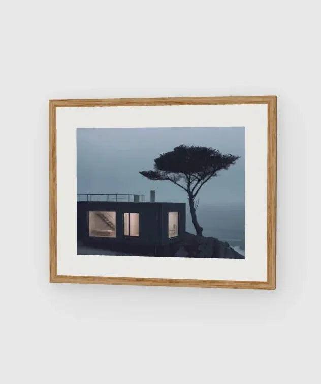 Coastal Cabin framed artwork preview