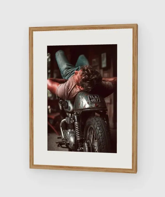 Motorbike framed artwork preview