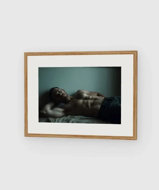 Young Man Lounging framed artwork preview
