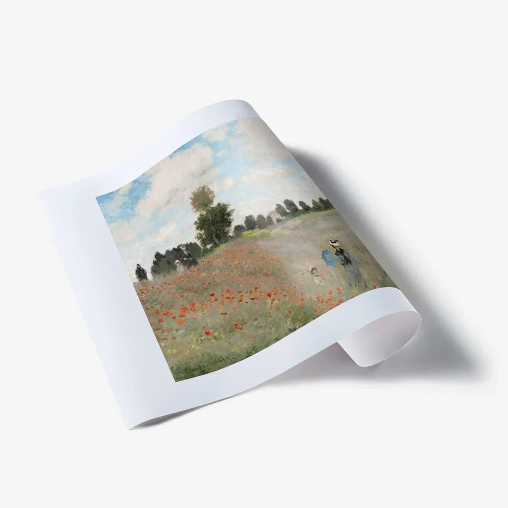 Rolled fine-art paper showing its matte print surface
